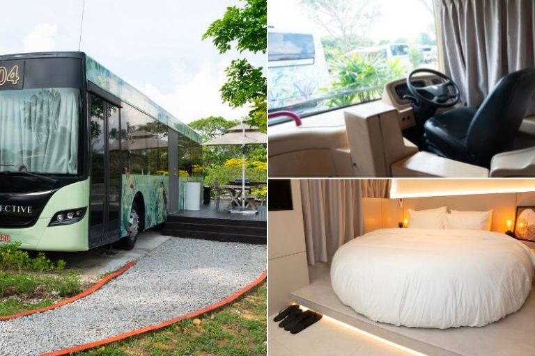 Changi's new resort hotel with rooms made from repurposed buses