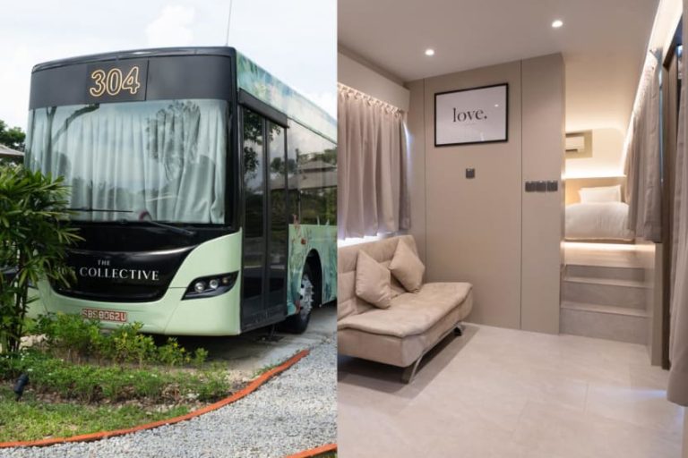 The Bus Collective at Changi Village offers 20 suites made from repurposed buses